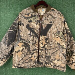VTG 90’s Trophy Club Camouflage Mossy Oak 2 In 1 Convertible Vest Jacket Mens XL
